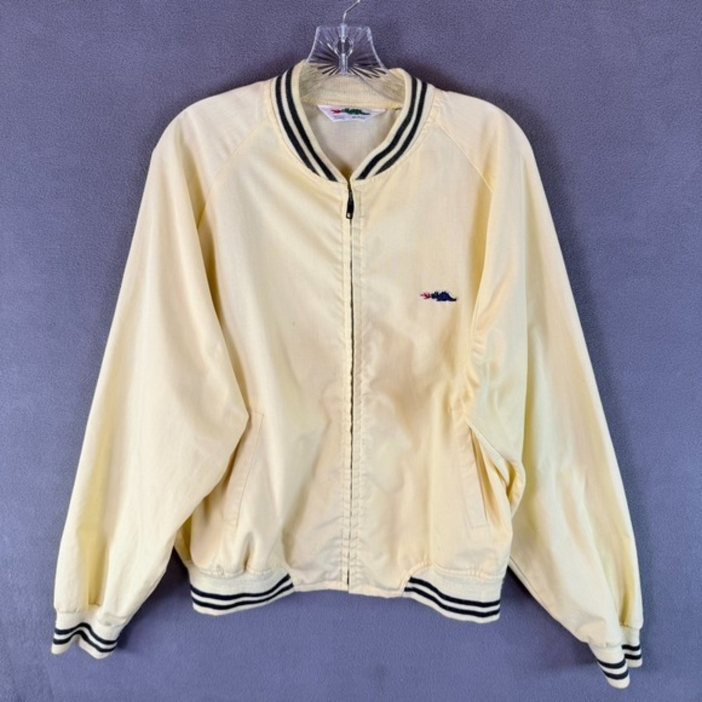 Vintage 60s Sears Mens Jacket XL Raglan Distressed Sweatshirt Dragon Windbreaker